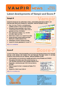 Latest developments of Vampir and Score-P.